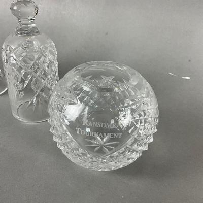 D744 Waterford Crystal Bells and Small Rose Bowl