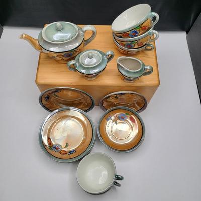 Vintage Japan Porcelain Lustureware Child's Tea Set
