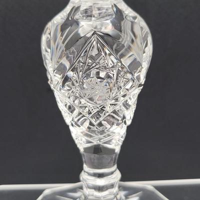 Decorative Cut Crystal Trio Candlestick Holder & Bowls