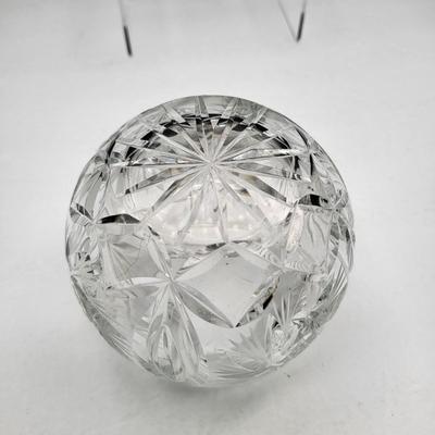 Decorative Cut Crystal Trio Candlestick Holder & Bowls