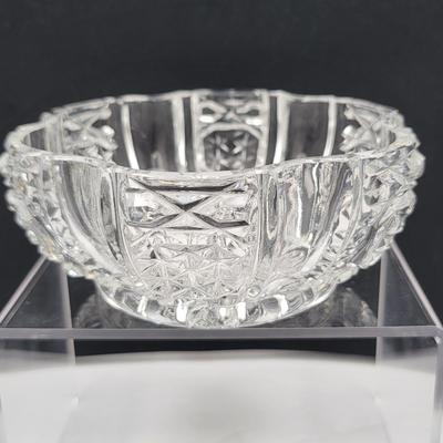 Decorative Cut Crystal Trio Candlestick Holder & Bowls