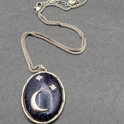 Two Brighton Necklaces Hearts Moon Stone