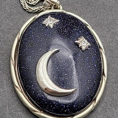 Two Brighton Necklaces Hearts Moon Stone