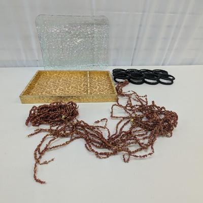 Home Decor Items Butterflies Scarf Holder Trays