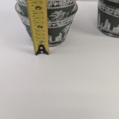 16 - Vintage Jeannette Helenic Green Classic Wedgwood Glasses