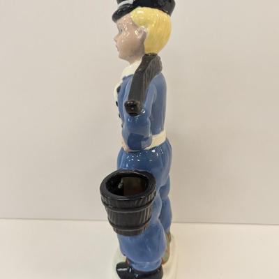 Approx 12" Glazed Porcelain Dutch Watering Boy Cast 1979