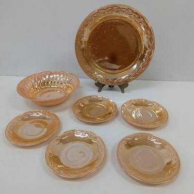Fire King Peach Lusterware Dishes