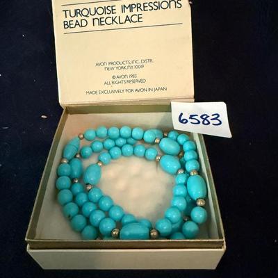 Turquoise beads-Avon