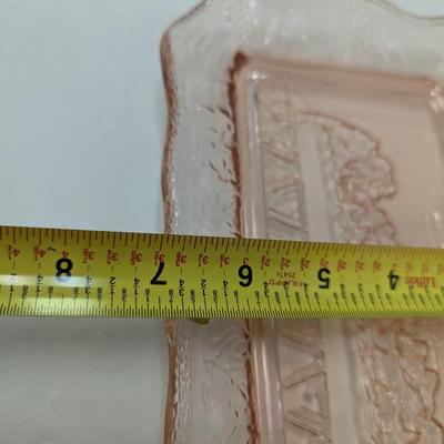 Tiara Glass Pink 11" & 7" Lord's Supper Trays Choice 1