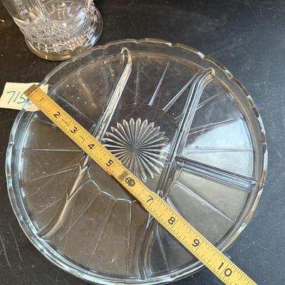 Divided serving tray & vase