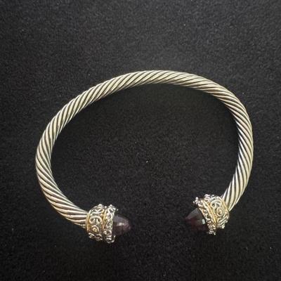 Three Sterling Silver and accented Bracelets