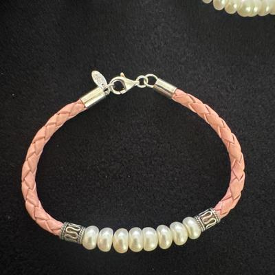 Three Sterling Silver and accented Bracelets