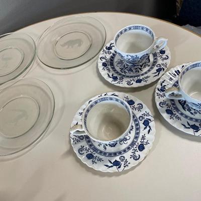 Blue Nordic tea set