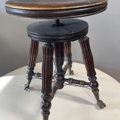 Clawfoot piano stool