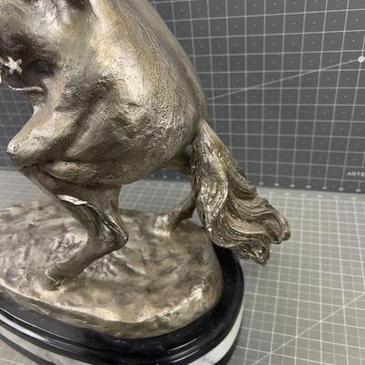"The Bronco Buster" by Frederic Remington in Silver