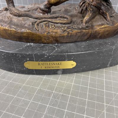 The RATTLESNAKE By Frederic Remington in Bronze