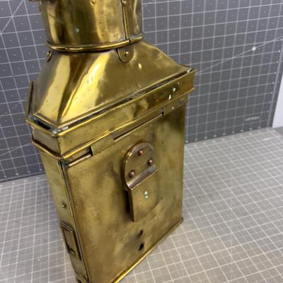 Antique Brass Light Lantern E G & S 1917 Date