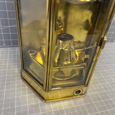 Antique Brass Light Lantern E G & S 1917 Date