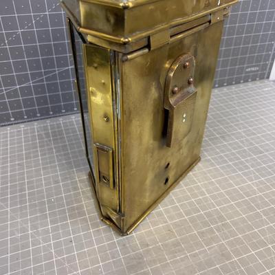Antique Brass Light Lantern E G & S 1917 Date
