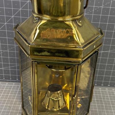 Antique Brass Light Lantern E G & S 1917 Date