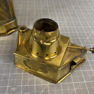 Antique Brass Light Lantern E G & S 1917 Date