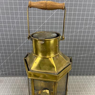 Bullpit Burningham 1913 Antique Brass Lantern Ships Light