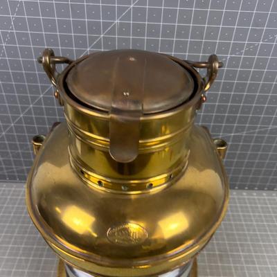 PERKO Perkins Marine Lamp & Hardware Corp.  Antique Brass Ships Lamp Electrified