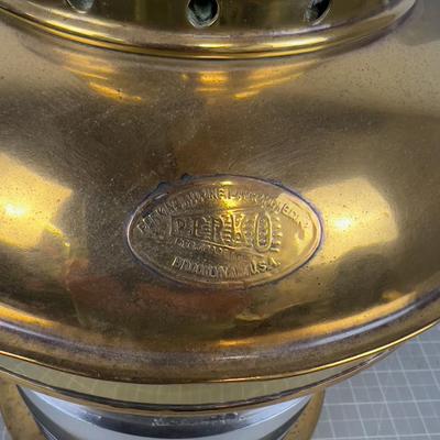PERKO Perkins Marine Lamp & Hardware Corp.  Antique Brass Ships Lamp Electrified