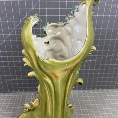 Saxony Germany Art Nouveau VASE WOW! Pretty! 