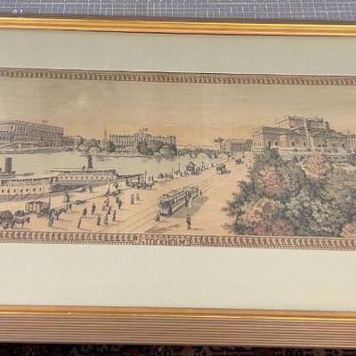 Framed TAPESTRY of Stockholm, Sweden WOW! Impressive