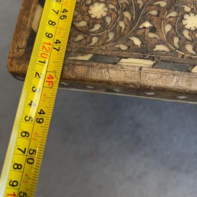 Beautiful! Indian Ebony and Bone Inlay Dining Table - Incredible!!!