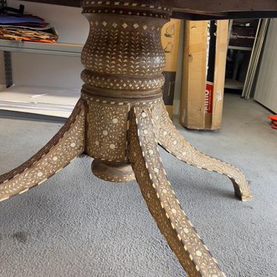 Beautiful! Indian Ebony and Bone Inlay Dining Table - Incredible!!!