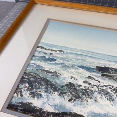 H. Francis Sellers, Signed, Original SEA SCAPE Framed and Matted. Watercolor