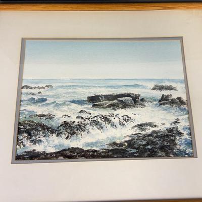 H. Francis Sellers, Signed, Original SEA SCAPE Framed and Matted. Watercolor