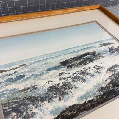 H. Francis Sellers, Signed, Original SEA SCAPE Framed and Matted. Watercolor