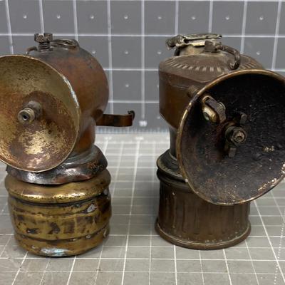 2 Antique Miners Lamps 