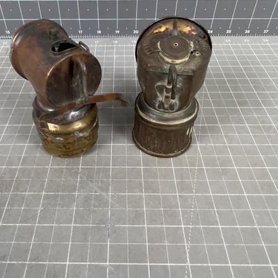 2 Antique Miners Lamps 