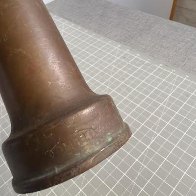 2 Antique Brass Fire Hose Nozzle's 