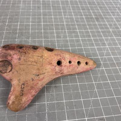 Antique Old Ceramic Pottery Clay OCARINA Whistle Made in Austria 