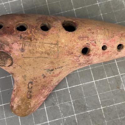 Antique Old Ceramic Pottery Clay OCARINA Whistle Made in Austria 