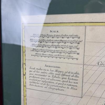 Map Framed. Reproduction Map of the AMERICAS 