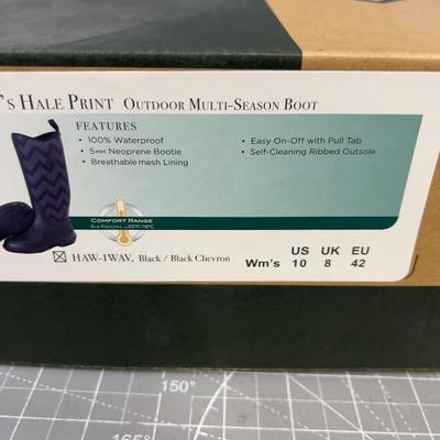 Women Herringbone HAIL Print NEW MUCK BOOTS 