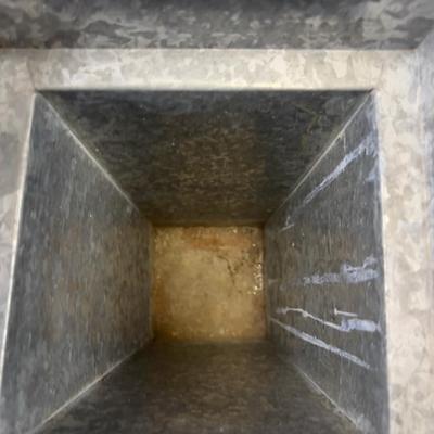 3 Nice Galvanized Planters of Vases 16" -  14" 
