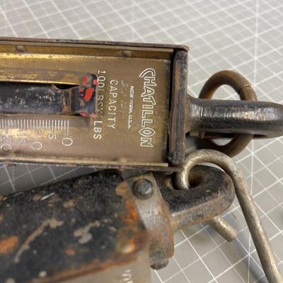 2 Antique 100# Spring  Scale 