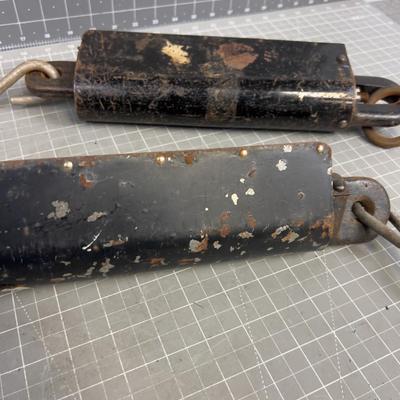 2 Antique 100# Spring  Scale 