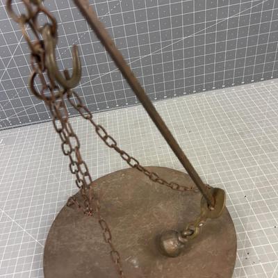 Antique Balance Scale Brass and Iron 