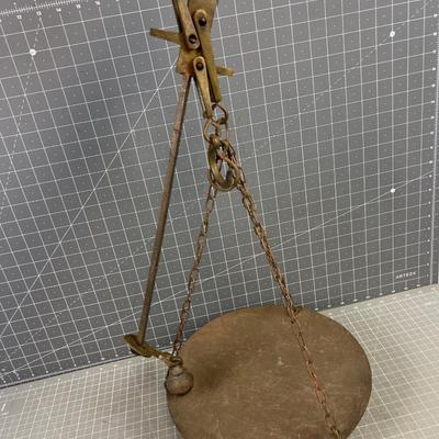 Antique Balance Scale Brass and Iron 