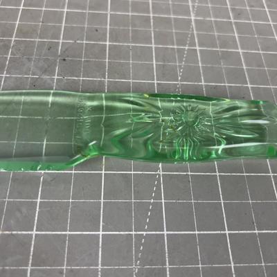 Green Depression Glass Cake Knife. COOL!!! 