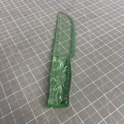 Green Depression Glass Cake Knife. COOL!!! 