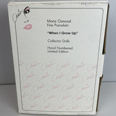 M14 MARIE OSMOND TOOTHFAIRY PORCELAIN DOLL WHEN I GROW UP SERIES NIB
